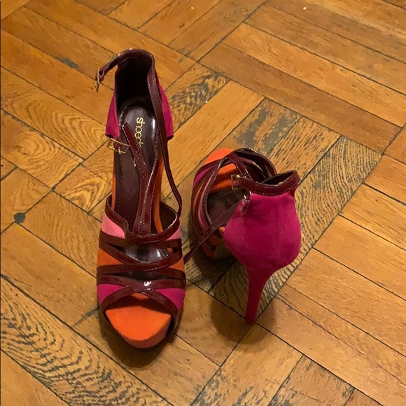 Colorful open toe heels! - Picture 2 of 2